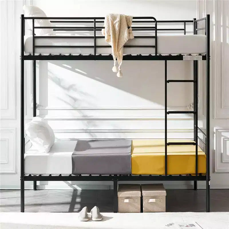 Letto a castello bianco per bambini/adulti con scaletta a pioli piatti