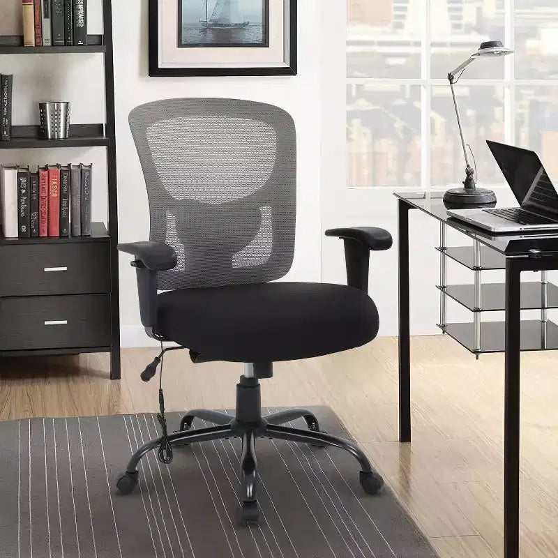 Sedia da ufficio ergonomica per persone alte e robuste 400 libbre Sedia da scrivania in rete per persone pesanti