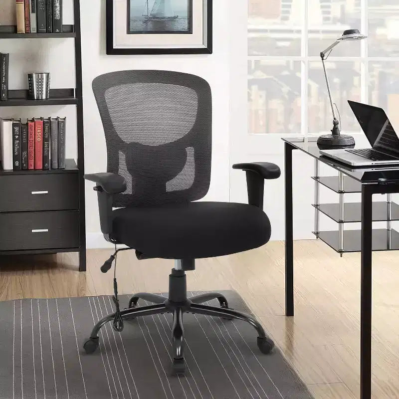 Sedia da ufficio ergonomica per persone alte e robuste 400 libbre Sedia da scrivania in rete per persone pesanti