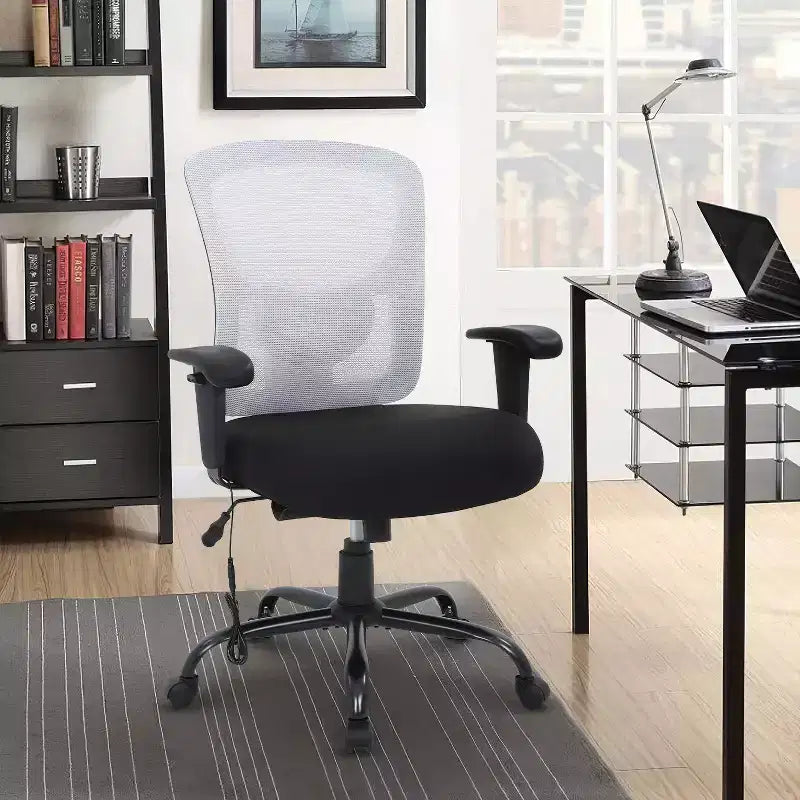 Sedia da ufficio ergonomica per persone alte e robuste 400 libbre Sedia da scrivania in rete per persone pesanti