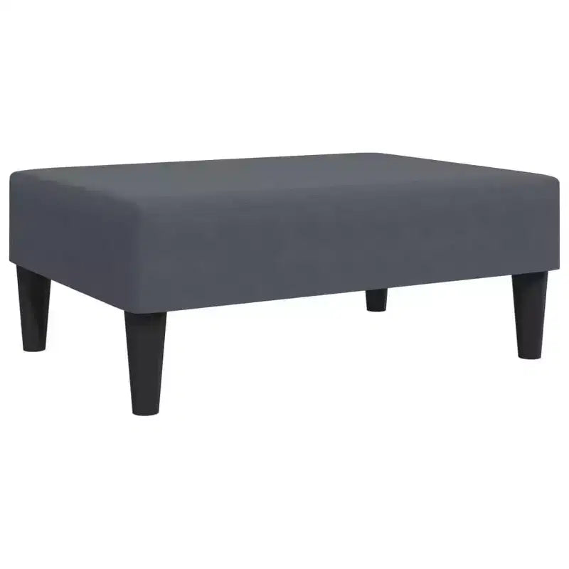 Divano letto convertibile a 2 posti con poggiapiedi in lussuoso velluto grigio scuro, mobile versatile per soggiorno o studio