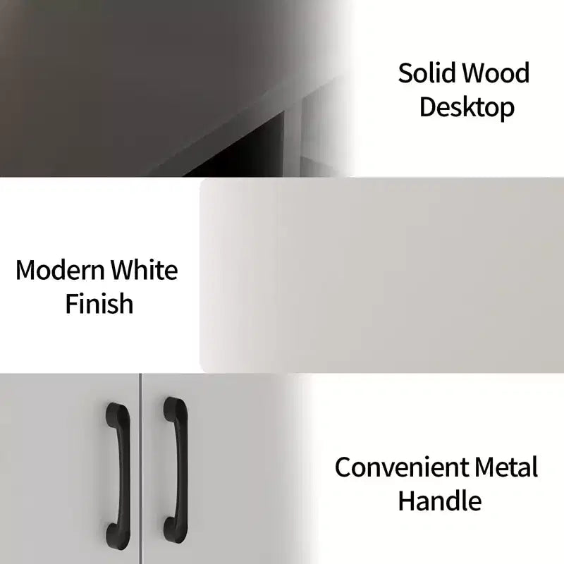 42,5 Madia credenza con ripiani regolabili, Mobile contenitore da cucina in legno, Tavolo buffet moderno per bar del caffè