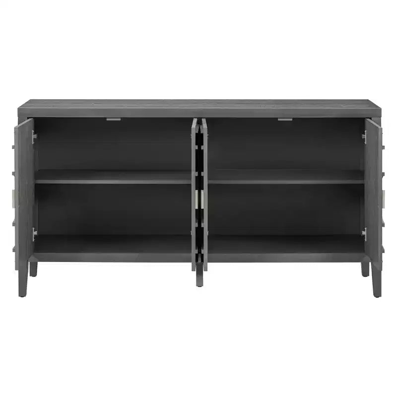 Anta retrò per credenza con motivo a scanalature circolari Maniglia rotonda in metallo per porta d'ingresso sala da pranzo grigia