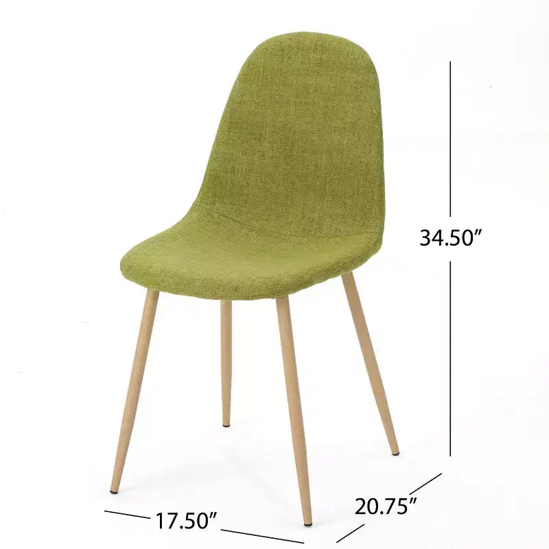 Sedie da pranzo Haleigh in tessuto imbottito, stile Mid-Century Modern