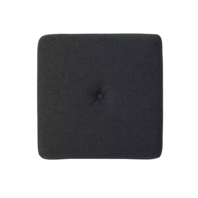 Pouf quadrato Brooks in tessuto trapuntato stile contemporaneo
