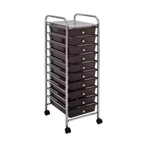 Carrello Contenitore a Rotelle con 10 Cassetti