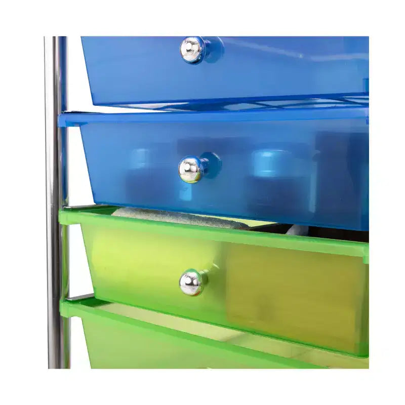 Carrello Contenitore a Rotelle con 10 Cassetti