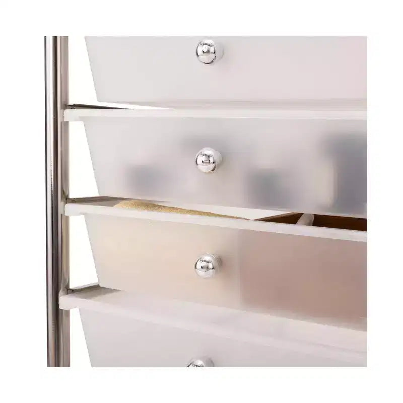 Carrello Contenitore a Rotelle con 10 Cassetti