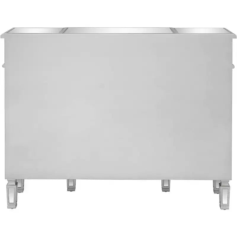 Cassettiera a 3 cassetti in MDF argento da 48,03 pollici di larghezza